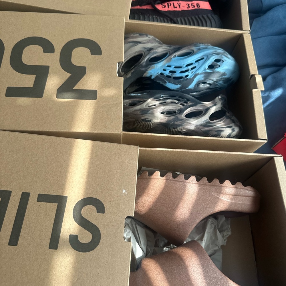 Yeezy Kids Sneakers in Blue and Gray